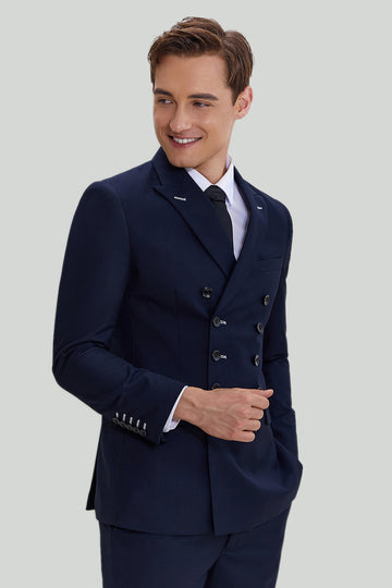 menns marine 2 stykke dobbel breasted dress